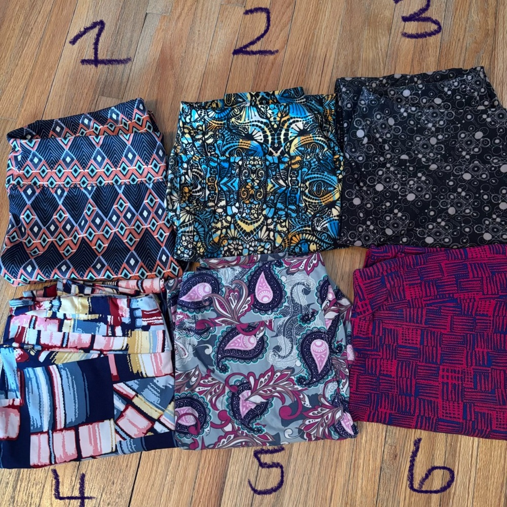 Lularoe Patterned Colorful Leggings